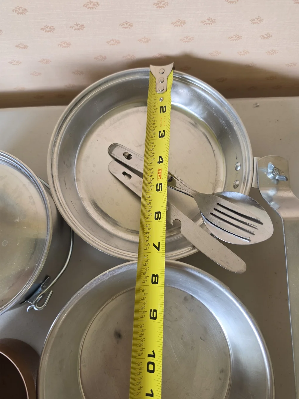 Vintage Mirro Aluminum Cookware Camping Mess Kit Set Utensils